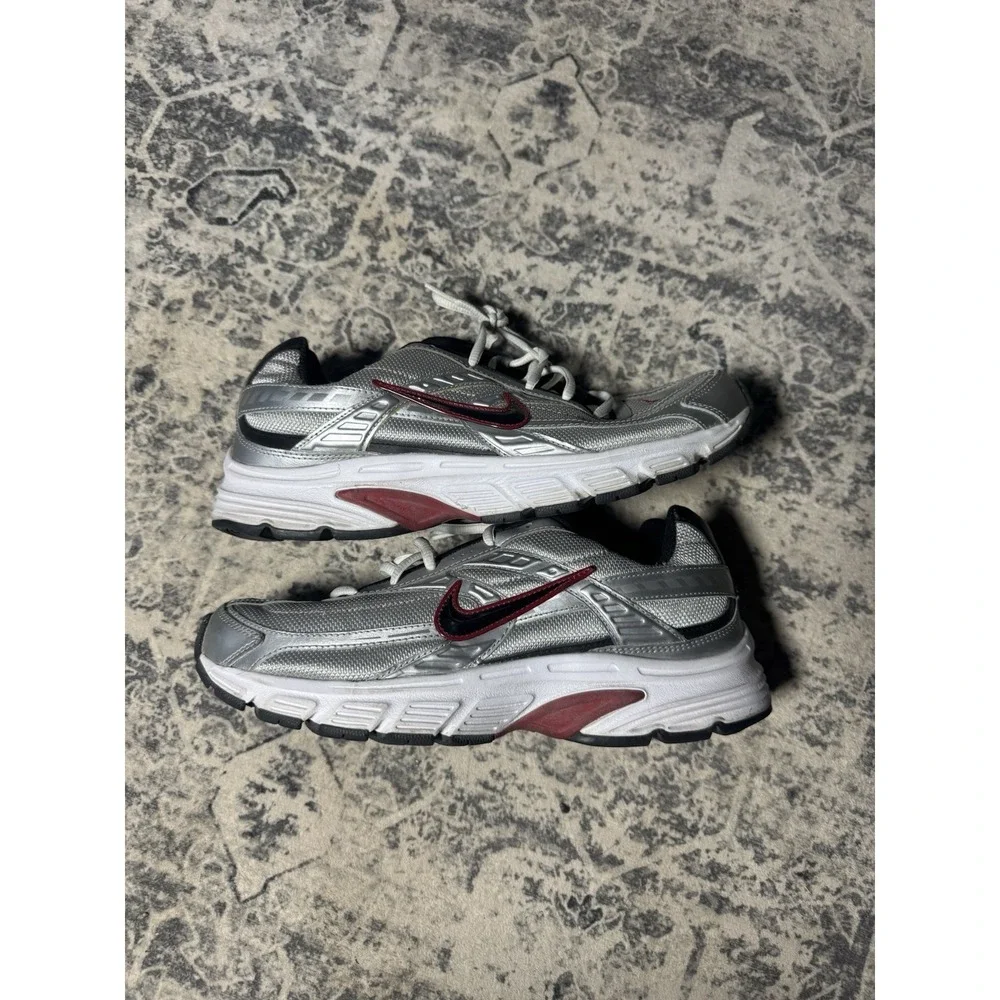 Authentic Nike Initiator Metallic Silver Red No Box Men Size 9
